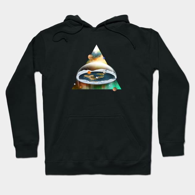 Flat Earth Society Hoodie by Weird Science Pod